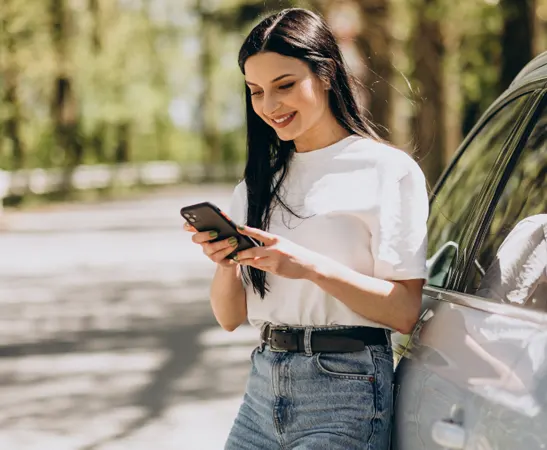 young driver on app